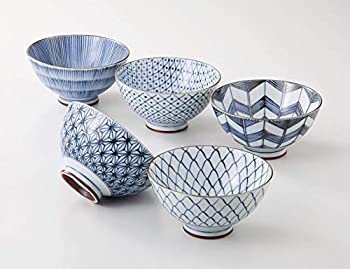 【中古】【輸入品・未使用】Saikai Pottery Traiditional Japanese Rice Bowls (5 bowls set) 19541