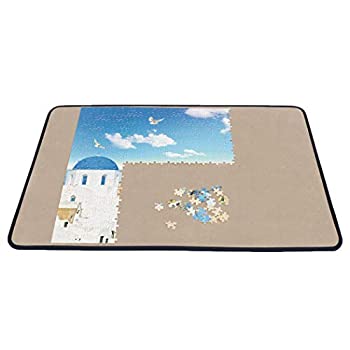 【中古】【輸入品・未使用】Becko ジグソーパズルボード ポータブルパズルマット パズルの保管 パズルのセーバー 滑り止め表面 最大1000ピース(ブルー/カーキ)|スカイマーケットプラス