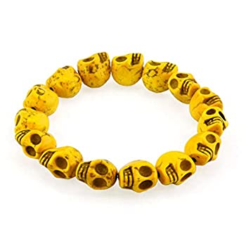 【中古】【輸入品・未使用】ShinyJewelry スカルビーズ 調節可能なブレスレット｜スカイマーケットプラス
