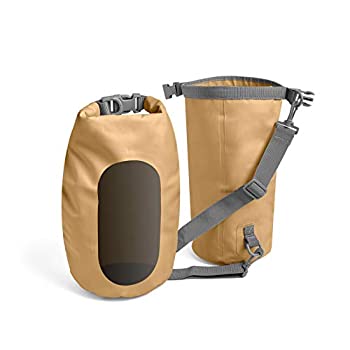 【中古】【輸入品・未使用】(5L%ｶﾝﾏ% Gold) - nod products Fully Waterproof Lightweight Dry Bag with Clear View Panel