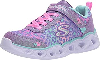 【中古】【インポート品・未当て嵌める】Skechers ユニお子さん用ハートライトスニーカー%ｶﾝﾏ% ラベンダー/アクア%ｶﾝﾏ% 2.5 Little Kid その他-靴