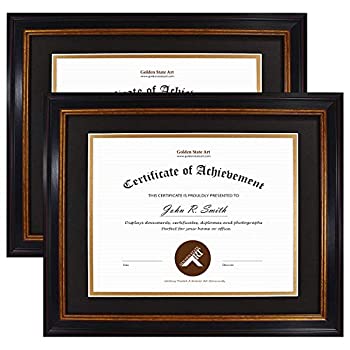 【中古】【インポート品・未当て嵌める】Golden State Art 御墨付き/証拠立てる書用 (8.5%ﾀﾞﾌﾞﾙｸｫｰﾃ% x 11%ﾀﾞﾌﾞﾙｸｫｰﾃ%) ひな形 (8.5%ﾀﾞﾌﾞﾙｸｫｰﾃ% x 11) 2点仕掛ける、黒いこと/ゴールドつや消し\u0026ガラ