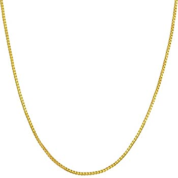 【中古】【輸入品・未使用】LIFETIME JEWELRY 1mm ボックスチェーンネックレス レディース メンズ 24K 純金メッキ%ｶﾝﾏ% 金属%ｶﾝﾏ% 非対応%ｶﾝﾏ%