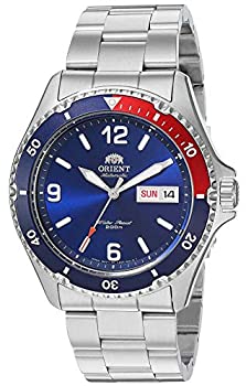 【中古】【輸入品・未使用】Orient メンズ 'Mako II' 日本製自動/手巻きステンレススチール 200メートルダイビングウォッチ ブルー/レッド|スカイマーケットプラス