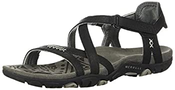 【中古】【インポート品・未当て嵌める】Merrell レディース Sandspur ローズレザーサンダル%ｶﾝﾏ% 黒いこと/パロマ%ｶﾝﾏ% 5