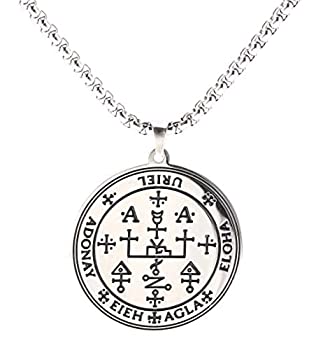 【中古】【輸入品・未使用】VASSAGO ゴシック シギル ウリエル チェーンネックレス 彫刻 タリスマン お守り 天使 ワイドチョーカー ヴィンテージジュエリー メンズ|スカイマーケットプラス