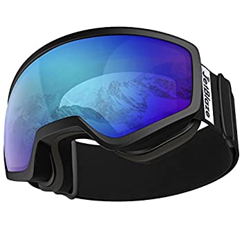 【中古】【輸入品・未使用】JetBlaze スキーゴーグル 2層レンズ 曇り止め UV保護 球面スノーゴーグル 男女兼用 ユース 大人用 (ブルー)