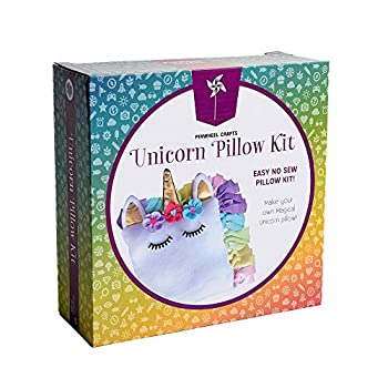 【中古】【輸入品・未使用】Pinwheel Crafts ユニコーンピローキット - 女の子へのユニコーンギフト - ユニコーンクラフト 縫い目なし簡単-Follow フリースノットピロー -｜スカイマーケットプラス