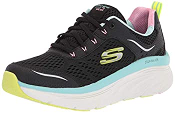 【中古】【インポート品・未当て嵌める】Skechers レディース D\u0027lux Walker-Infinite ジーメンスションスニーカー%ｶﾝﾏ% 黒いこと/マルチ%ｶﾝﾏ% 10