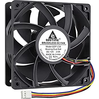 【中古】【インポート品・未当て嵌める】GDSTIME PWM気違い 80粍 90粍 120粍 x 38粍 12V 4いの一番 毛はらい受け答え落ち居る気違い GDT12038B12V4PIN