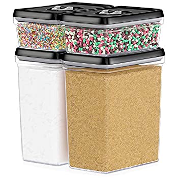 【中古】【輸入品・未使用】DWELLZA KITCHEN 大型気密食品保存容器 - 食品パントリー&キッチンストレージコンテナ 砂糖 小麦粉 ベーキング用品 - 4個セット クリアプラスチ 29,274円