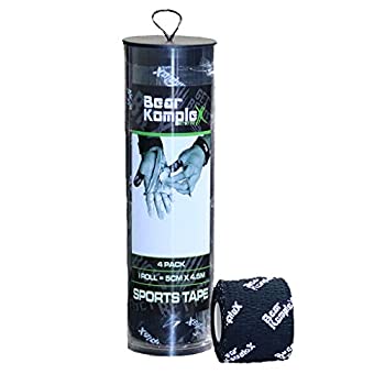 【中古】【輸入品・未使用】Bear KompleX アスレチックスポーツテープ、4パックの粘着性ラップ、5センチテープ、耐汗性、通気性、滑り止め、持ち上げ、クロスフィット、フッ