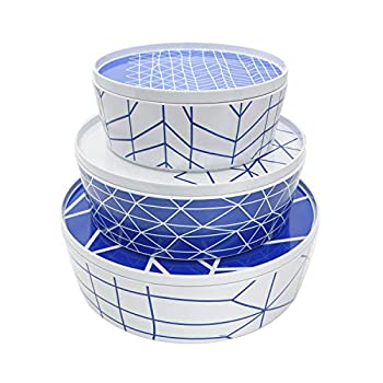 【中古】【輸入品・未使用】bzyoo BPAフリー 食洗機対応 積み重ね可能 100%メラミン製 軽量 食器トレイ サーブウェアセット サラダボウル ディナープレート ピクニックフェ