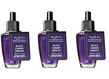 【中古】【輸入品・未使用】[Bath\u0026Body Works] ホームフレグランス 付け替えバルブ BLACK CHERRY MERLOT 3個 （並行輸入品）
