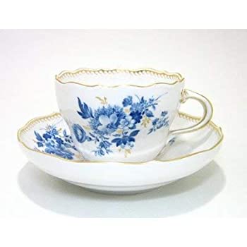 【中古】【インポート品・未当てはめる】マイセン ＦＲＧの花青碧金彩 兼用C/S [並行輸入品]