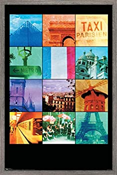 【中古】【輸入品・未使用】Trends International Paris - Collage Wall Poster%カンマ% 14.725%ダブルクォーテ% x 22.375%ダブルクォーテ%%カンマ% Barnwood Framed Version 141[並行輸入|スカイマーケットプラス