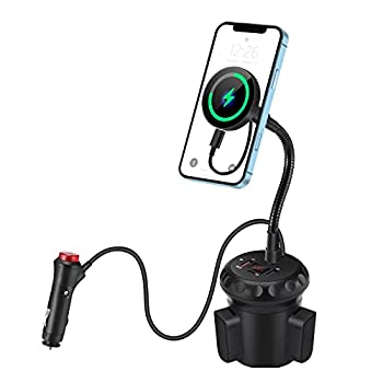【中古】【輸入品・未使用】WALOTAR カップ電話ホルダー ワイヤレス車載充電器マウント 自動クランピング 10W Qi 急速充電 ユニバーサル調節可能な通気口カップマウント iPh｜スカイマーケットプラス