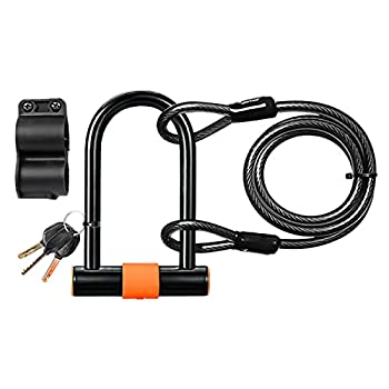 【中古】【輸入品・未使用】Efoxcity 自転車Uロック ケーブルバイクロック付き 高耐久 自転車Uロック ロードバイク/マウンテンバイク/折りたたみバイク/オートバイ用｜スカイマーケットプラス