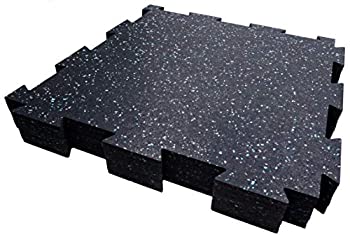 【中古】【インポート品・未当て嵌める】Dinoflex ラバーキングパフォーマンスフローリング ? 目覚ましいのインドア/アウトドア瓦 19in x 19in - 6粍 10枚入り口・入口
