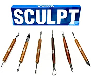 【中古】【輸入品・未使用】VViViD Sculpt 木製ハンドル 両端 陶器&粘土彫刻 ハンドツールキット|スカイマーケットプラス