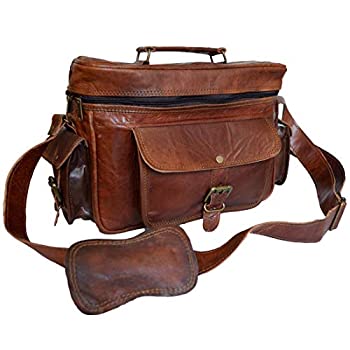 【中古】【輸入品・未使用】ヴィンテージレザーデジタル一眼レフカメラバッグ ショルダーメッセンジャースリングフィット デジタル一眼レフカメラ用 Canon Sony Nikon Canon