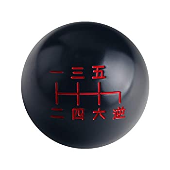 【中古】【輸入品・未使用】DEWHEL ブラック/レッドインレー マニュアルシフトノブ ショートスローシフター 6速 M10x1.5 M10x1.25 M8x1.25 M12x1.25