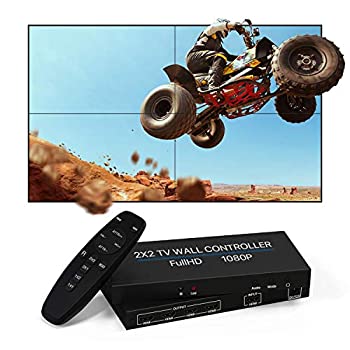【中古】【インポート品・未当てはめる】2x2ビデオウォールコントローラー、1080P@60HZ 固定ディスク見せびらかす、180度回転させる、8つの見せびらかす流行り物 - 2x2、1x2、1x3、1x4、2x1、3x1、4x1、HDM