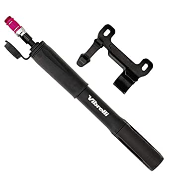 【中古】【輸入品・未使用】Vibrelli ミニバイクポンプ ゲージ付き 仏式&シュレーダー 正確な高圧110PSI ポータブル自転車ポンプ ロード/マウンテン/BMXバイクタイヤ用 取り