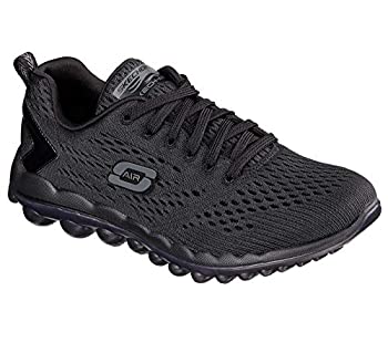 【中古】【インポート品・未当て嵌める】[スケッチャーズ] 運動競技 レディース Skech Air Run ハイファッションスニーカー US 大きさ: 6.5 Wide 色つや: 黒いこと