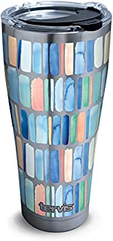 【中古】【輸入品・未使用】Tervis ステンレススチール 断熱タンブラー クリアとブラックハンマー蓋付き 30oz シルバー 1335173