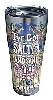 【中古】【輸入品・未使用】Tervis Margaritaville Salt In My Veins ステンレススチール ハンマー蓋付き 30oz シルバー 1346915