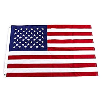 【中古】【輸入品・未使用】Yafeco 米国50星 縫製 ボートフラッグ 16 x 24インチ ヨットボート エンサイン ノーティカル アメリカ国旗 完全縫製ストライプ 星の刺繍 真鍮グ