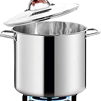 【中古】【インポート品・未当て嵌める】HOMICHEF 商用立場 大型棚卸し資産ポット 24クオート 蓋付き添い人 Ｎｉ無償性 ステンレス鋼スチール写真 煮炊き物の具 棚卸し資産ポット 24クオート 思わしい的 キッチン用品・食器・調理器具-鍋・フライパン