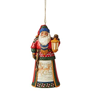 【中古】【輸入品・未使用】Enesco Jim Shore Heartwood Creek JS Lapland Santa with Lantern HOフィギュア｜スカイマーケットプラス