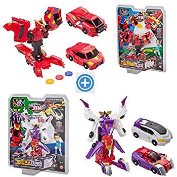 【中古】【輸入品・未使用】[Hello Cabot]2020年最新シーズン8 瞬間合体 自動変身ロボット 2種セット（ディスクキヤノンプライム+グリピンクプライムロ）/ Hello Carbot Uni