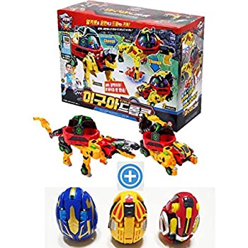 【中古】【輸入品・未使用】[Hello Cabot]2020年最新のハローカボトシーズン8変身恐竜ロボット（イグアノドン）+恐竜の卵ロボット3点セット/恐竜の卵ロボットを運搬してドロ｜スカイマーケットプラス