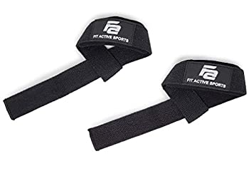 【中古】【輸入品・未使用】Fit Active Sports パッド入りリフティングストラップ | ペアでウエイトリフティング ボディビルディング パワーリフティング 筋力トレーニング