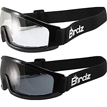 【中古】【輸入品・未使用】Birdz ロビン スポーツ スカイダイビング スノーボード オートバイ ライディングゴーグル クリアスモークレンズ 2組｜スカイマーケットプラス