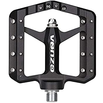 【中古】【輸入品・未使用】Venzo Flat Mountain BMX MTB アルミ製 自転車 シールド ビッグベアリング ペダル 大型自転車プラットフォームペダル 9/16インチ 滑り止め釘付き｜スカイマーケットプラス