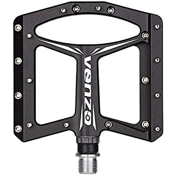 【中古】【輸入品・未使用】Venzo Flat Mountain BMX MTB アルミ製 自転車 密封 ベアリング ペダル 大型自転車プラットフォームペダル 9/16インチ 滑り止め釘付き｜スカイマーケットプラス