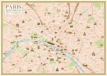 【中古】【輸入品・未使用】HA110 ポスター Paris Map パリ地図50ｘ70ｃｍ [並行輸入品]