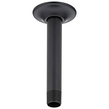 【中古】【インポート品・未当て嵌める】Delta Faucet RP61058BL 手\u0026フランジ-6in 上昇限度マウントシャワーアーム つや消し黒いこと