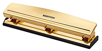 【中古】【輸入品・未使用】Bostitch Office 3穴パンチ、12シート容量、金属 ゴールドクローム