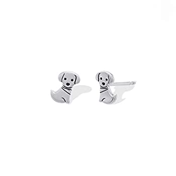 【中古】【輸入品・未使用】Boma Jewelry スターリング シルバー 子犬 犬 スタッド イヤリング