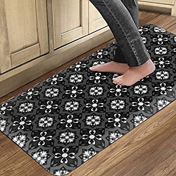 QSY Home Kitchen 疲労防止フロアマット 20x39x3 4インチ ノンスキッド厚クッションラグ スタンディングデスクガレージ用