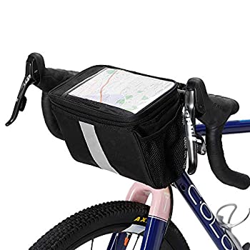 【中古】【輸入品・未使用】traderplus 自転車ハンドルバーバッグ 自転車断熱クーラーバッグ 反射ストラップ付き タッチ可能 透明電話ポーチ 9,088円