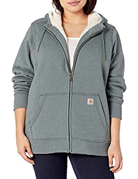 【中古】【輸入品・未使用】Carhartt Women Plus Size Clarksburg Sherpa Lined Hoodie%ｶﾝﾏ% Fog Green Heath%ｶﾝﾏ% 2X