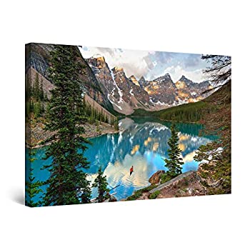 【中古】【輸入品・未使用】Startonight Canvas Wall Art Decor Clear Mountain Lake Painting for Living Room 80 x 120 cm|スカイマーケットプラス
