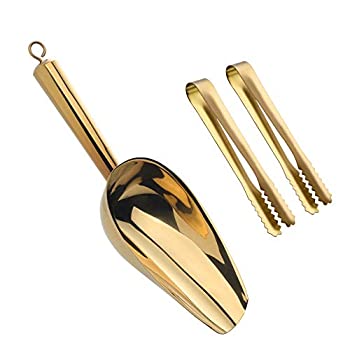 【中古】【輸入品・未使用】Mingcheng ステンレススチール アイス スクープ アイストング Sサイズ 丸底 バー アイス ユーティリティ スクープ 6インチ 歯付き 大型 キューブ
