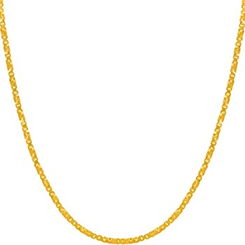 【中古】【輸入品・未使用】LIFETIME JEWELRY 1.7mm ツイストボックスチェーンネックレス 男女兼用 24Kゴールドメッキ%カンマ% 金属%カンマ%|スカイマーケットプラス